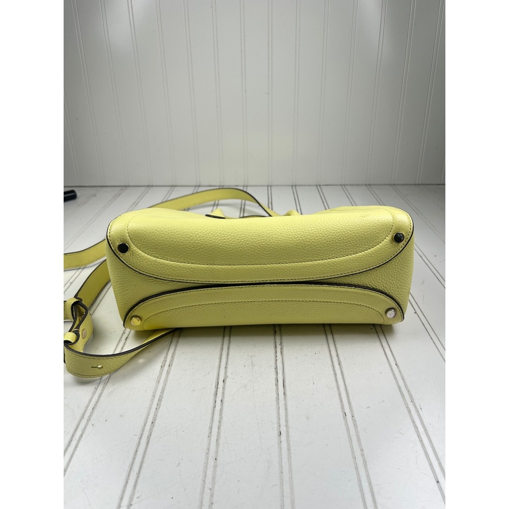 Kate Spade Knott Yellow Pebbled Leather Vintage Medium Shoulder Bag w Strap - Picture 7 of 13